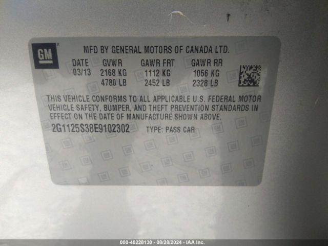 2G1125S38E9102302 Chevrolet Impala 2lt