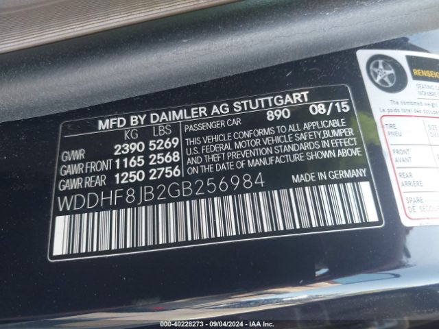 WDDHF8JB2GB256984 Mercedes-Benz E 350 4matic