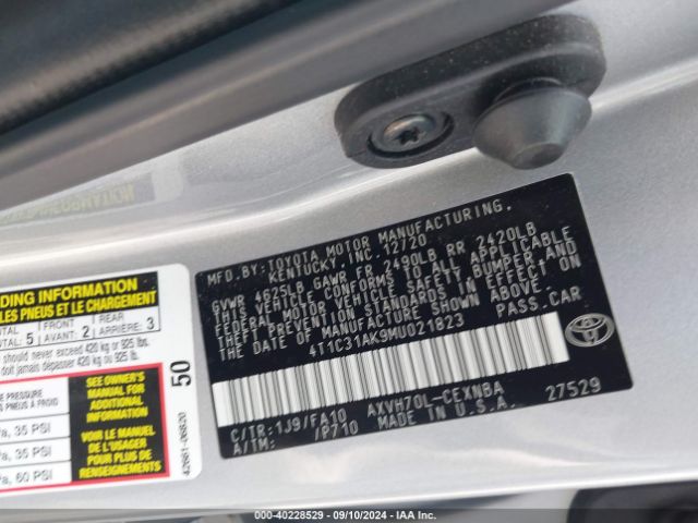 4T1C31AK9MU021823 Toyota Camry Le Hybrid