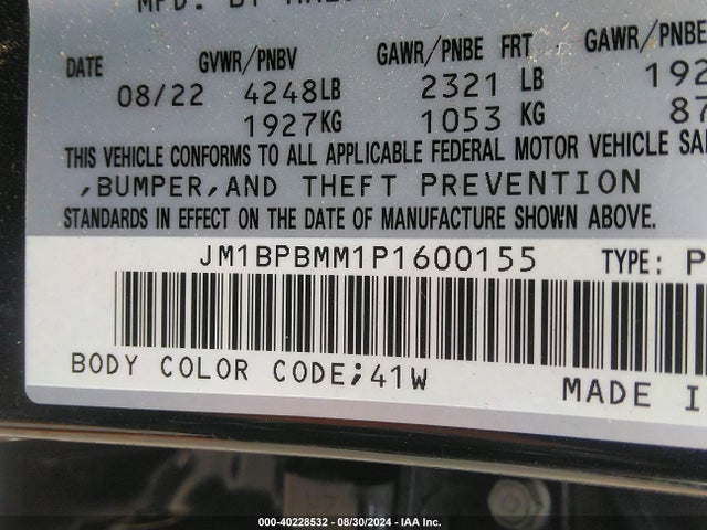 JM1BPBMM1P1600155 Mazda Mazda3 2.5 S Premium