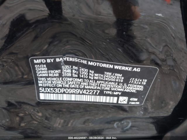 5UX53DP09R9V42277 BMW X3 Xdrive30i