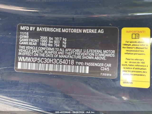 2017 MINI HARDTOP WMWXP5C30H3C64018 Photo 8