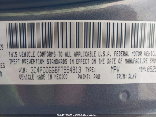 Dodge Journey Crossroad 2015 3C4PDDGG6FT554913 Image 9
