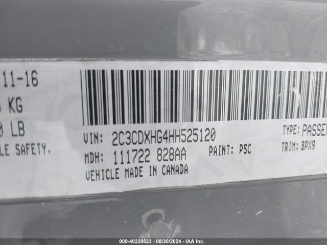 Dodge Charger Sxt Rwd 2017 2C3CDXHG4HH525120 Image 9