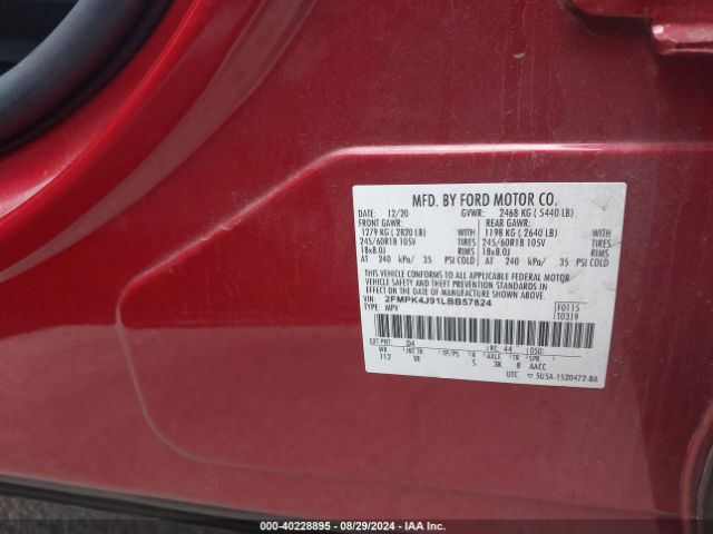 2020 FORD EDGE 2FMPK4J91LBB57824 Photo 8