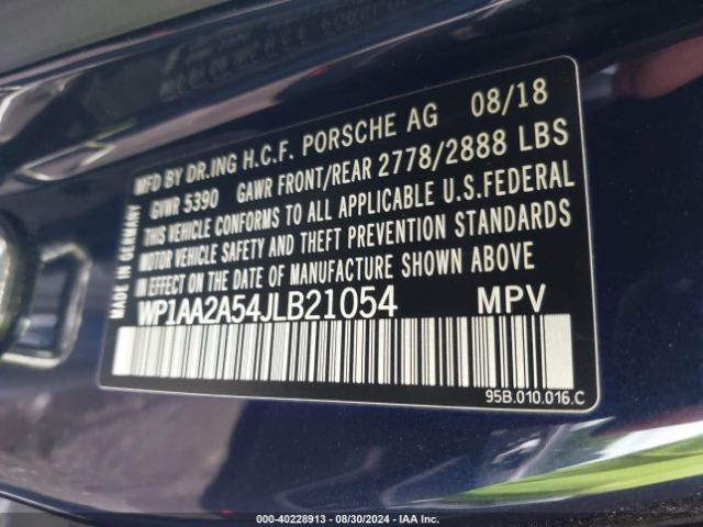 WP1AA2A54JLB21054 Porsche Macan