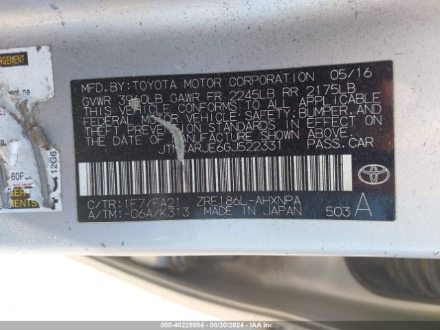 JTNKARJE6GJ522331 Scion IM