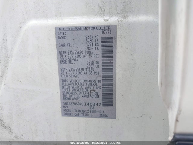 Nissan Murano Sv Intelligent Awd 2023 5N1AZ2BS0PC140347 Image 9