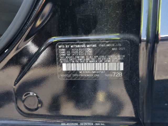 ML32AUHJ2MH007567 Mitsubishi Mirage Carbonite Edition/es/le