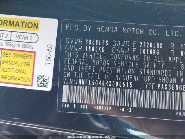 Honda Civic Type R Base (m6) 2024 JHMFL5G46RX000515 Image 9
