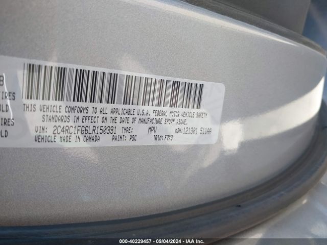 2C4RC1FG6LR150391 Chrysler Pacifica Touring