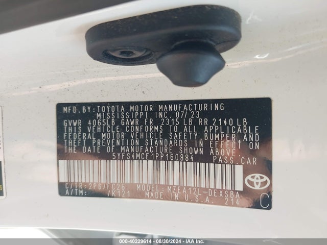 Toyota COROLLA SE 2023 5YFS4MCE1PP160884 Image 9