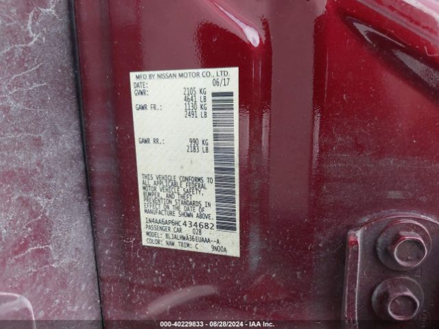 1N4AA6AP6HC434682 Nissan Maxima 3.5 Platinum