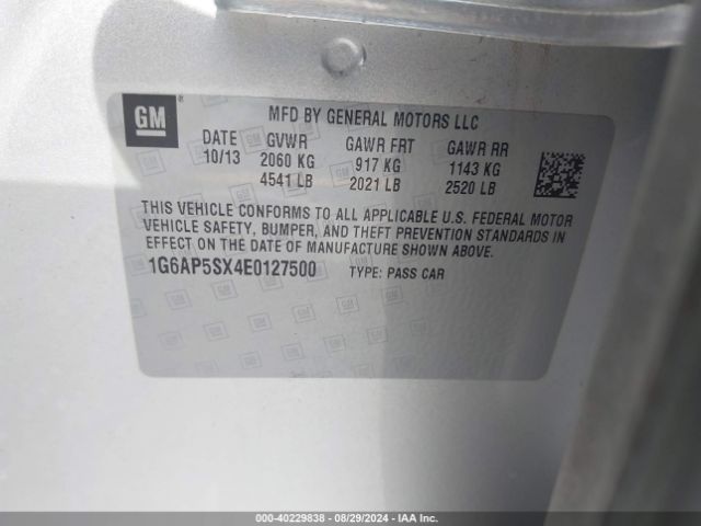 1G6AP5SX4E0127500 Cadillac Cts Standard