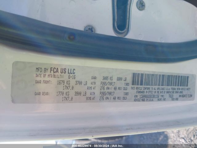1C6RR6GG3GS381156 RAM 1500 Slt
