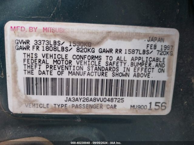 1997 MITSUBISHI MIRAGE JA3AY26A8VU048725 Photo 8