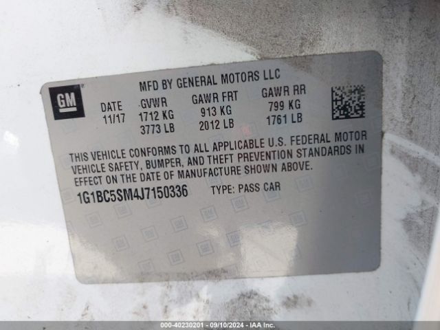 1G1BC5SM4J7150336 Chevrolet Cruze Ls Auto
