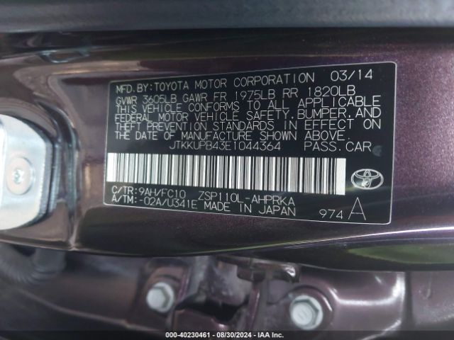 JTKKUPB43E1044364 Scion XD