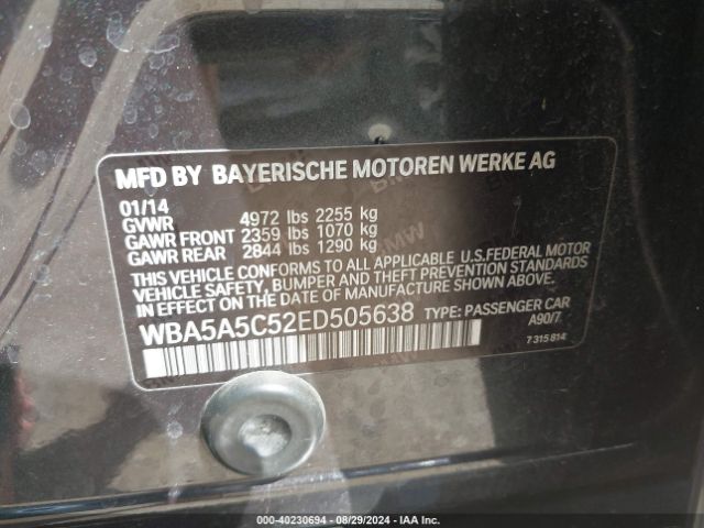 WBA5A5C52ED505638 BMW 528I