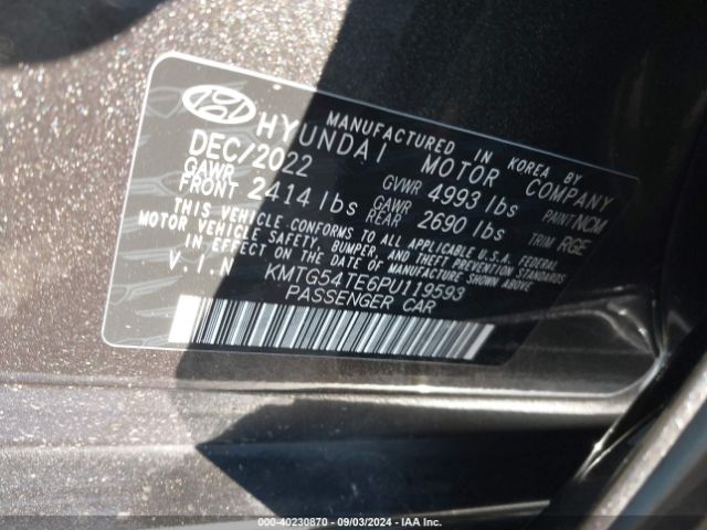 KMTG54TE6PU119593 Genesis G70 3.3t Awd