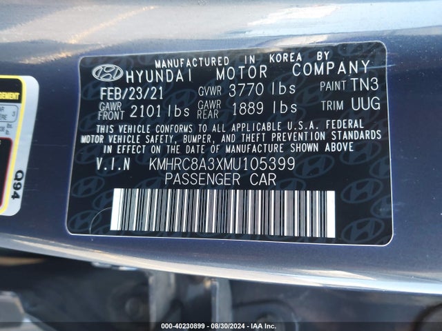 Hyundai Venue Denim 2021 KMHRC8A3XMU105399 Image 9