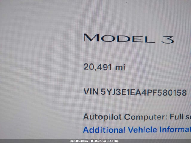 2023 TESLA MODEL 3 5YJ3E1EA4PF580158 Photo 6