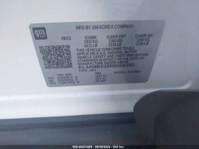 KL4AMBS28RB066360 Buick Encore Gx Preferred Fwd