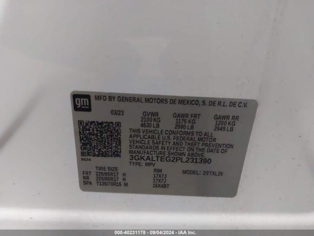 3GKALTEG2PL231390 GMC Terrain Awd Sle