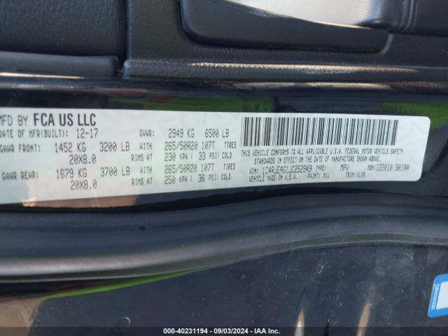 1C4RJEAG1JC252949 Jeep Grand Cherokee Altitude 4x2