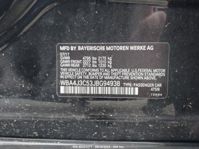 WBA4J3C53JBG94938 BMW 430i Gran Coupe Xdrive