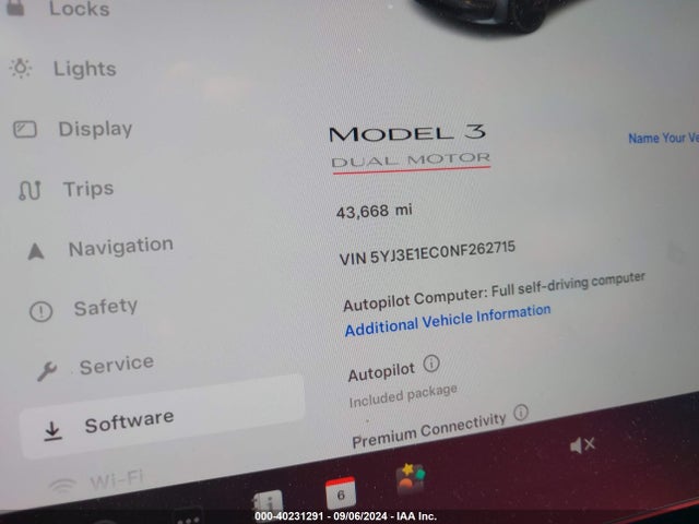2022 TESLA MODEL 3 5YJ3E1EC0NF262715 Photo 6