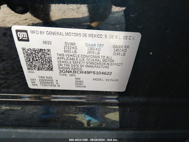 Chevrolet Blazer Fwd 2lt 2023 3GNKBCR49PS104622 Image 9