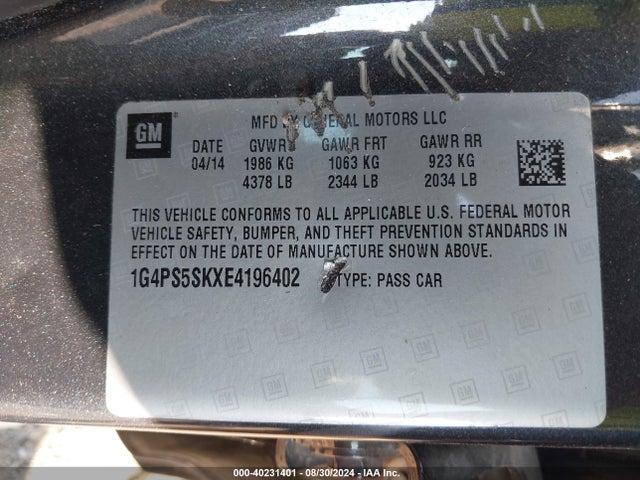 1G4PS5SKXE4196402 Buick Verano Leather Group