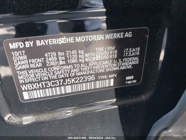 WBXHT3C37J5K22396 BMW X1 Xdrive28i