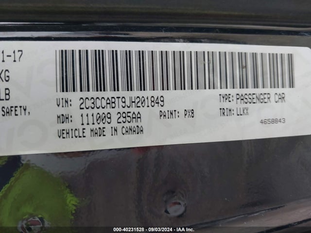 2C3CCABT9JH201849 Chrysler 300 300s
