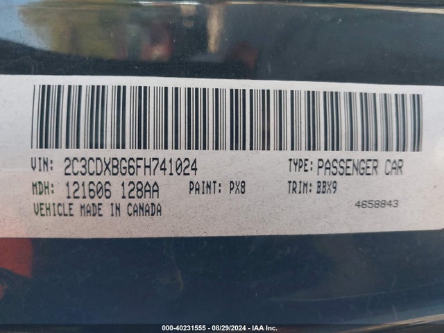 Dodge Charger Se 2015 2C3CDXBG6FH741024 Image 9