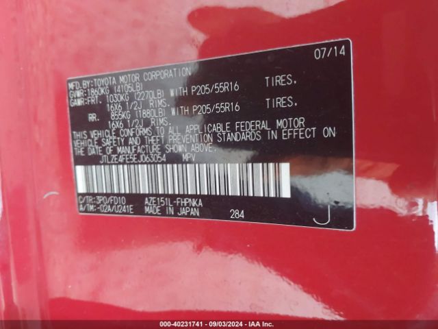 JTLZE4FE5EJ063054 Scion XB