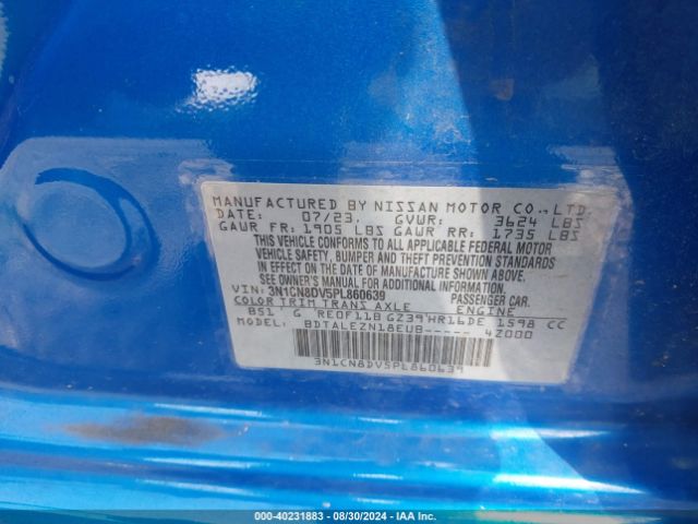 3N1CN8DV5PL860639 Nissan Versa 1.6 S Xtronic Cvt