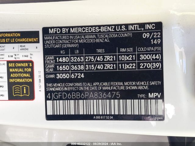 4JGFD6BB6PA836475 Mercedes-Benz Amg Gle 53 Coupe 4matic