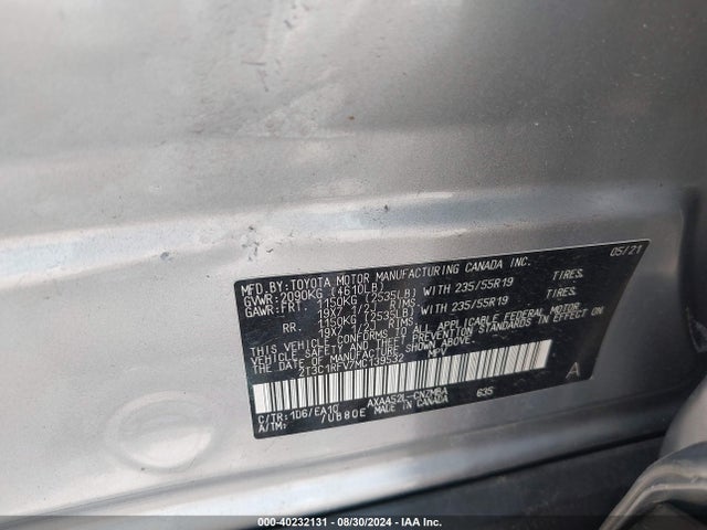 Toyota Rav4 Xle Premium 2021 2T3C1RFV7MC139532 Image 9