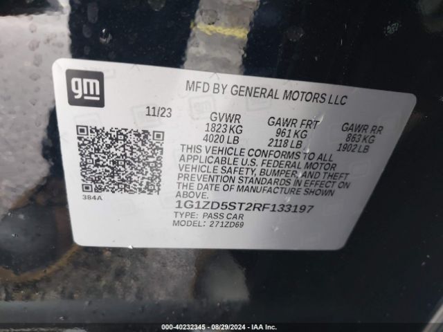 1G1ZD5ST2RF133197 Chevrolet Malibu Fwd 1lt