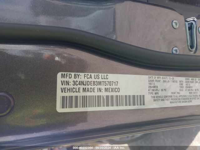 3C4NJDEB3MT570717 Jeep Compass 80th Anniversary 4x4