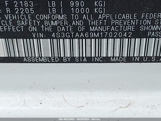 4S3GTAA69M1702042 Subaru Impreza 5-door
