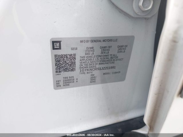 1GYKNCRS1JZ211991 Cadillac XT5 LUXURY