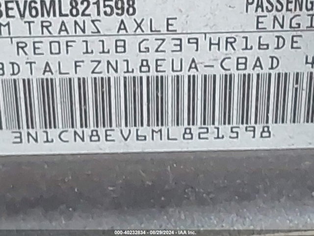 Nissan Versa Sv Xtronic Cvt 2021 3N1CN8EV6ML821598 Image 9