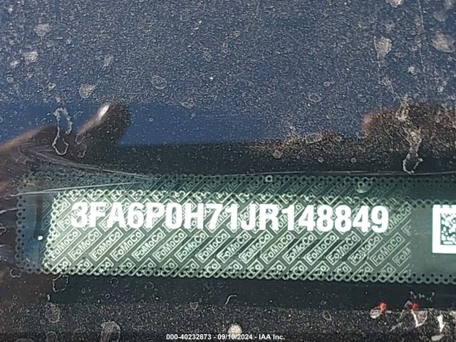 Ford FUSION SE 2018 3FA6P0H71JR148849 Image 9