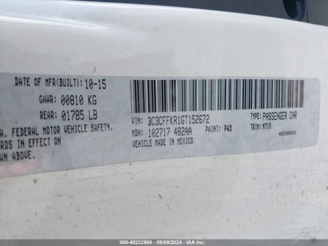 2016 FIAT 500 3C3CFFKR1GT152672 Photo 8