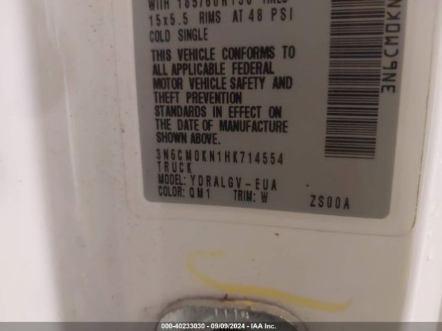 3N6CM0KN1HK714554 Nissan NV200 SV
