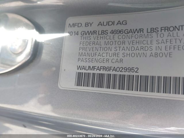 WAUMFAFR6FA029952 Audi A5 2.0t Premium