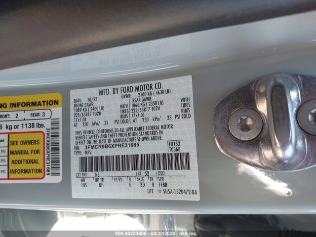 Ford Bronco Sport Big Bend 2023 3FMCR9B6XPRE31685 Image 9